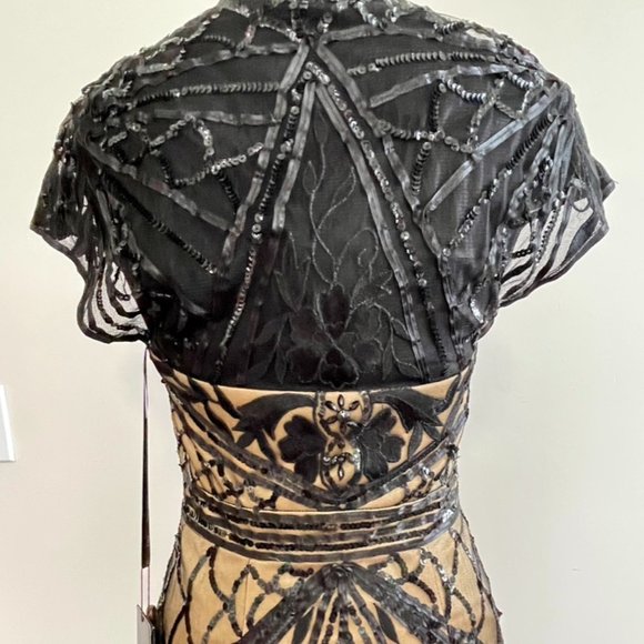 NWT Evening Dress - Black & Gold Sue Wong - Picture 3 of 9